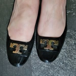 Tory Burch, black, patent flats
